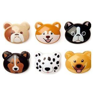Kikkerland Doggie Dog Bag
Clips 6 Pack Animal Themed Bag Clips NWT